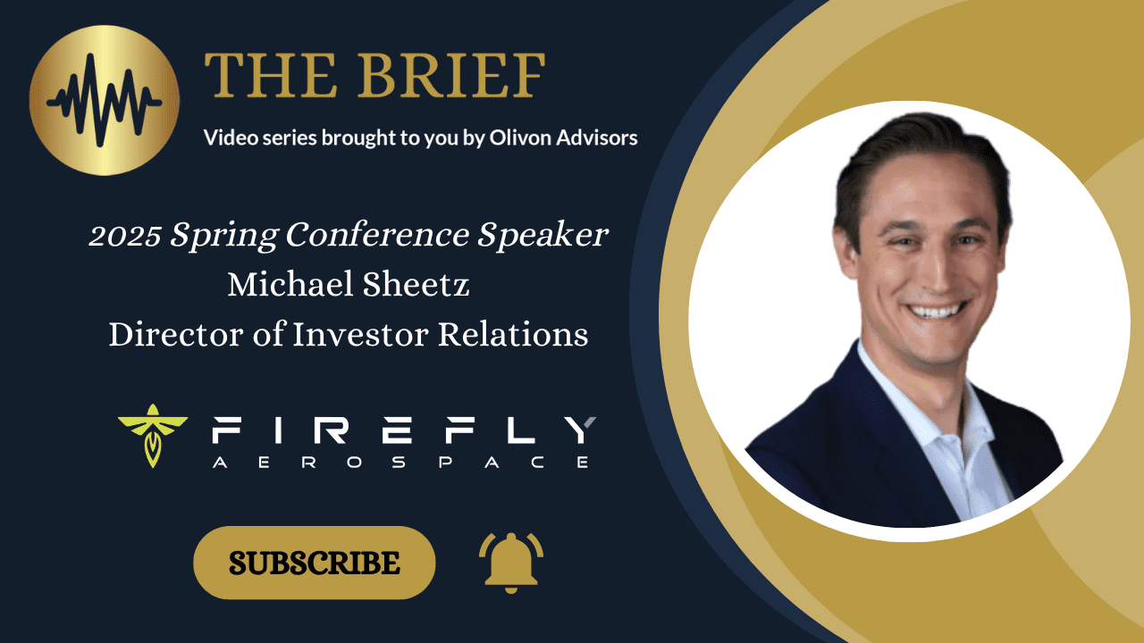 Michael Sheetz, Director of Investor Relations at Firefly Aerospace